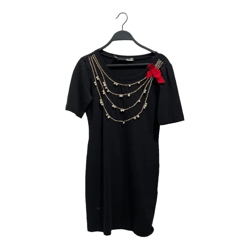 LOVE MOSCHINO/SS Dress/42/Cotton/BLK/NECKLACE DRESS