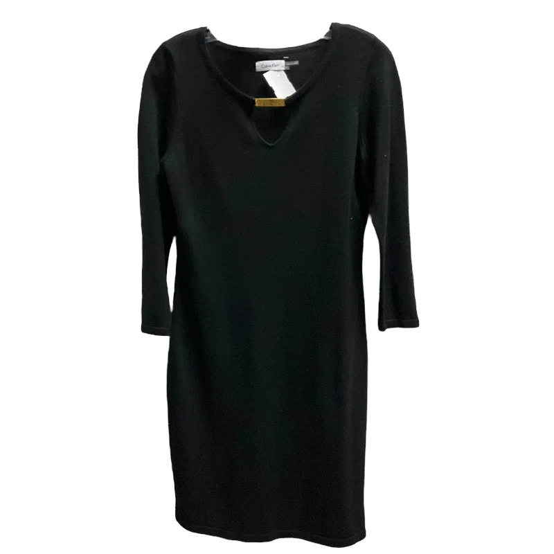 Dress Sweater By Calvin Klein In Black, Size: M