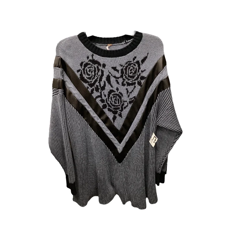 Dress Sweater By Free People In Black & Blue, Size: M