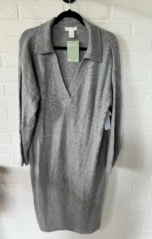 Dress Sweater By H&m In Grey, Size: M