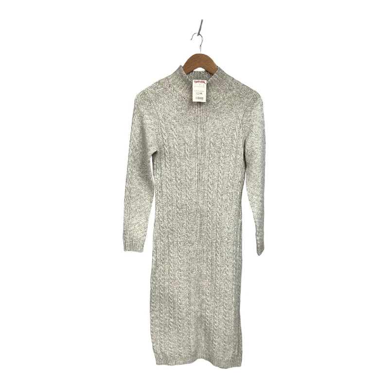 Dress Sweater By Tahari By Arthur Levine In Grey, Size: L