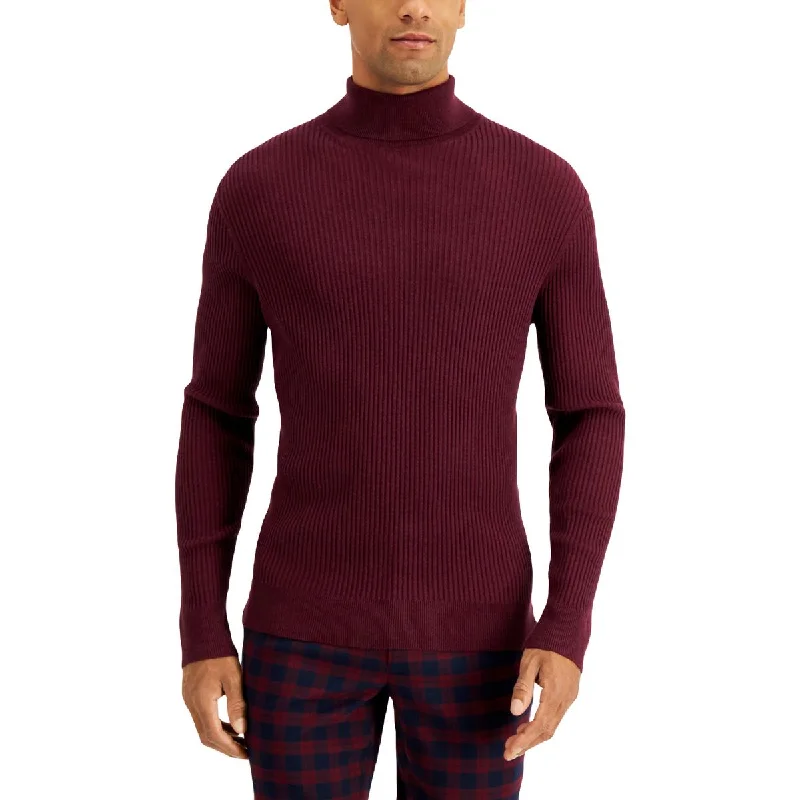 INC Mens Ribbed Long Sleeve Turtleneck Sweater