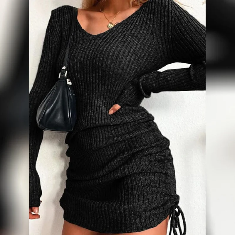 Women's Long Sleeve Sweater Dress