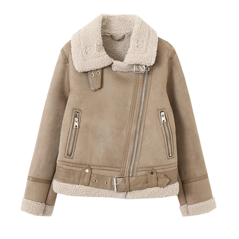 Soft Sherpa Lined Aviator Jacket