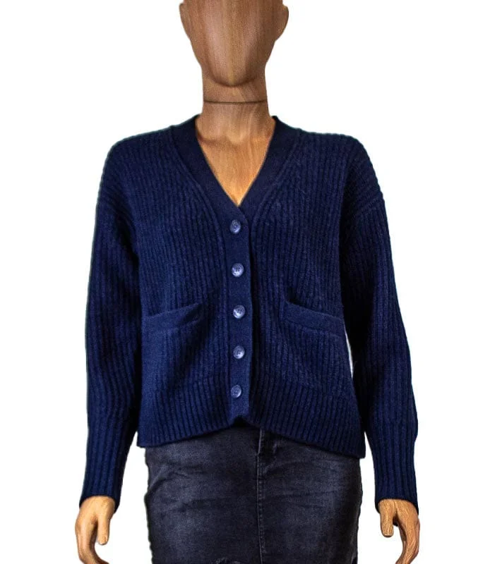 Navy Knitted Cardigan